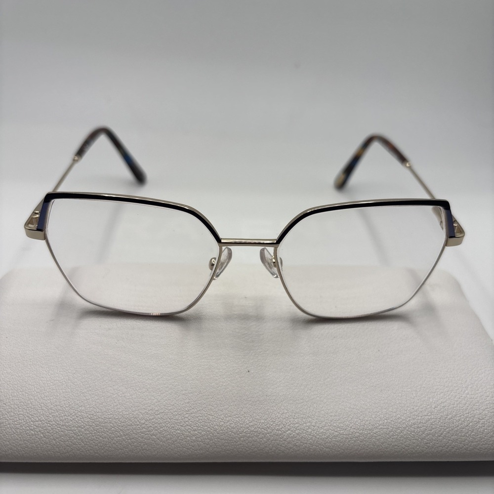 Mia Rae Eyewear Navy & Gold IVY Eyeglasses 52/16/140mm Frame #C278
